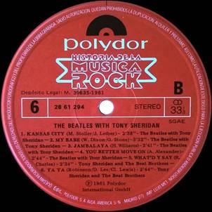BLP The Early Beatles USA WINCHESTER ORANGE #2 SB