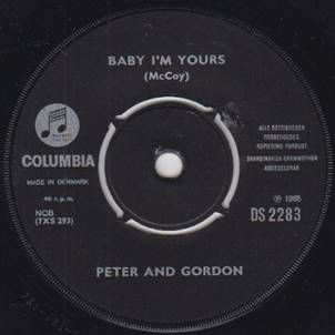 BSR Peter and Gordon Baby I'm Yours DENMARK A.jpg